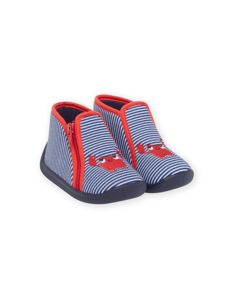 Botines azul marino, rojo y blanco con estampado de cangrejo para bebé niño NUPANTCRABE / 22KK3811D0A070