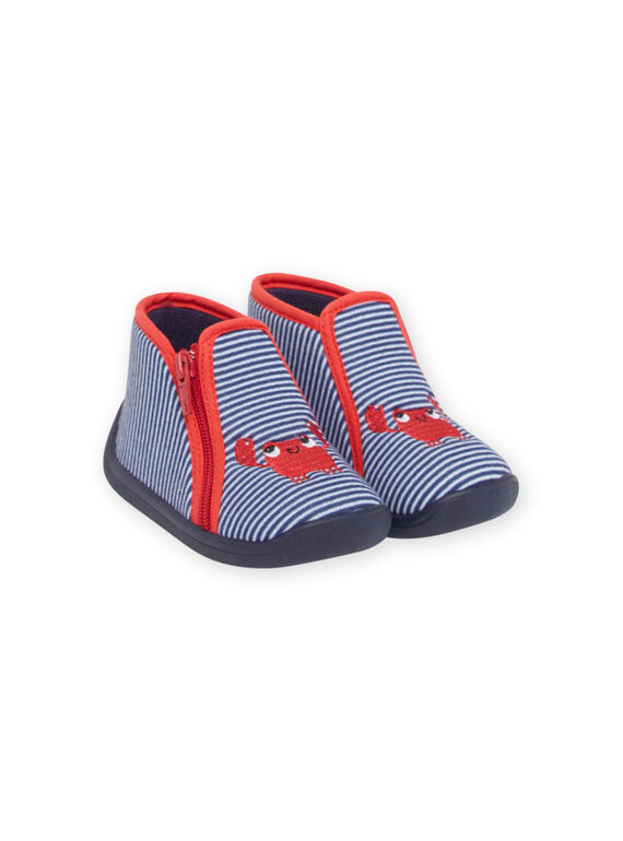 Botines azul marino, rojo y blanco con estampado de cangrejo para bebé niño NUPANTCRABE / 22KK3811D0A070