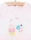 Camiseta rosa para bebé niña NIFICDEB / 22SG09U1DEBD303