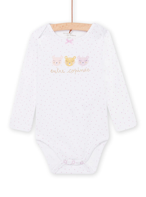 Body de manga larga con estampado de lunares PEFIBODPAN / 22WH1344BDL001