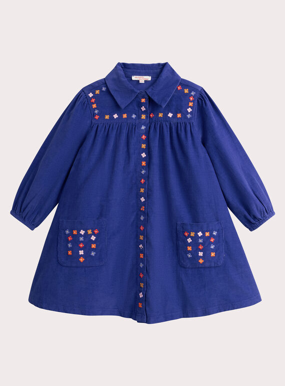 Vestido con bordados de flores WAKAROB2 / 25S90132ROBC209