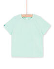 Peto y camiseta de color verde agua y verde, para bebé niño LUVERENS / 21SG10Q1ENSG621
