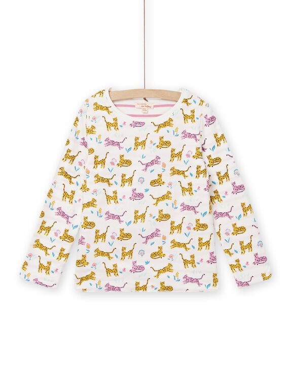 Camiseta reversible con estampado de leopardo y rayas para niña NAGATEE2 / 22S901O3TML001