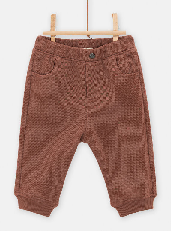 Pantalón marrón para bebé niño TUCRIPAN1 / 24SG10L2PANI815