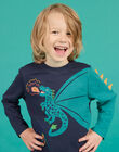 Camiseta azul marino bordado para niño MOTUTEE4 / 21W902K4TML705