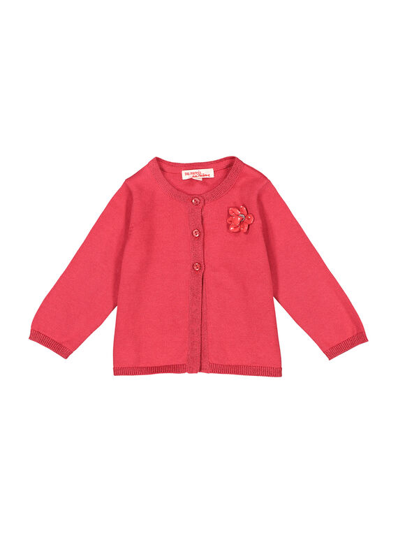 Cárdigan de color rosa para bebé niña FIJOCAR2 / 19SG0932CAR308