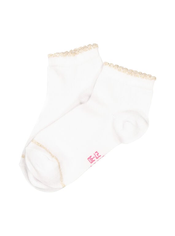 Calcetines cortos de color blanco para niña FYAJOCHO6A / 19SI01Y1SOQ000