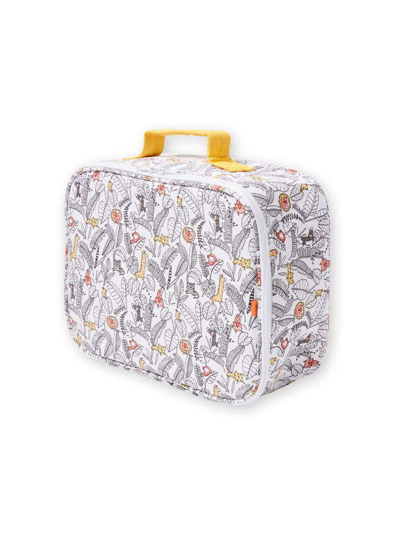 Maleta blanca y amarilla con estampado de la jungla para recién nacido LOU1VALI / 21SF42H1VAL000