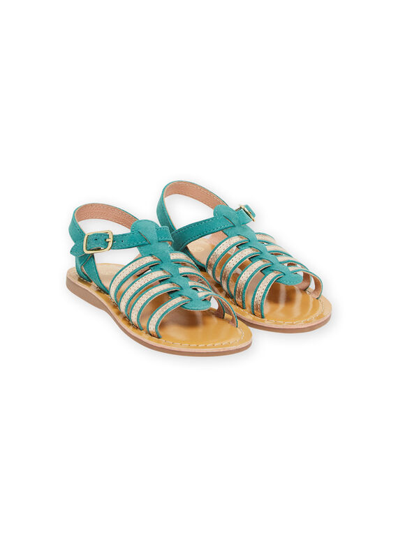 Sandalias romanas de color turquesa para niña NASANDSEVERINE / 22KK3542D0E202