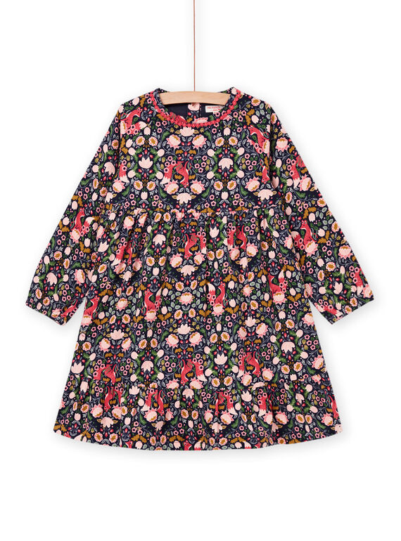 Vestido de terciopelo de manga larga estampada PARHUROB1 / 22W901Q3ROBC205
