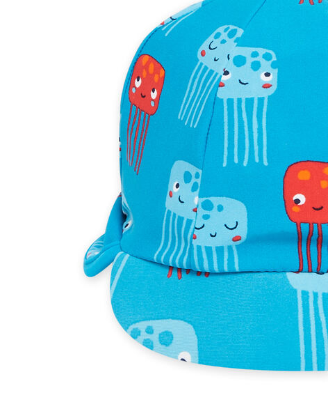 Sombrero azul con estampado de medusas para bebé niño NYUCASQ2 / 22SI10L1CHAC215