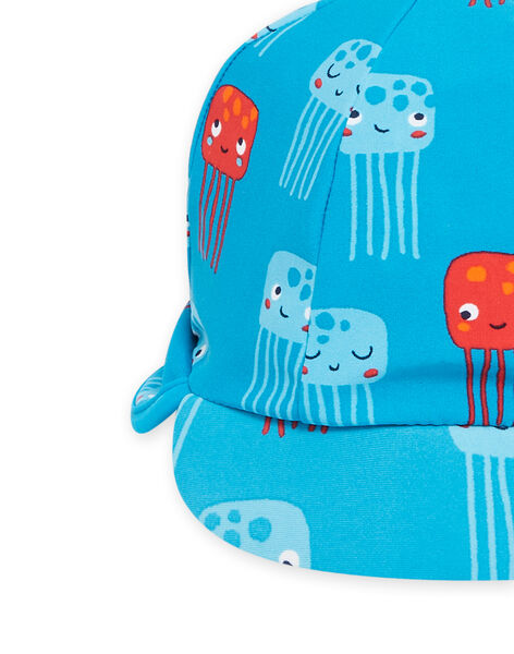 Sombrero azul con estampado de medusas para bebé niño NYUCASQ2 / 22SI10L1CHAC215