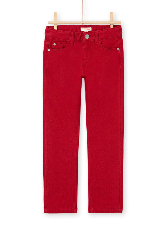 Vaquero liso rojo para niño MOJOPAKNI3 / 21W90225PAN506