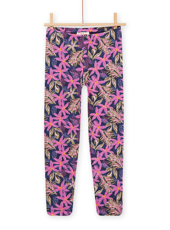 Leggings con estampado floral de color negro PYAKALEG / 22WI01L1CALC211