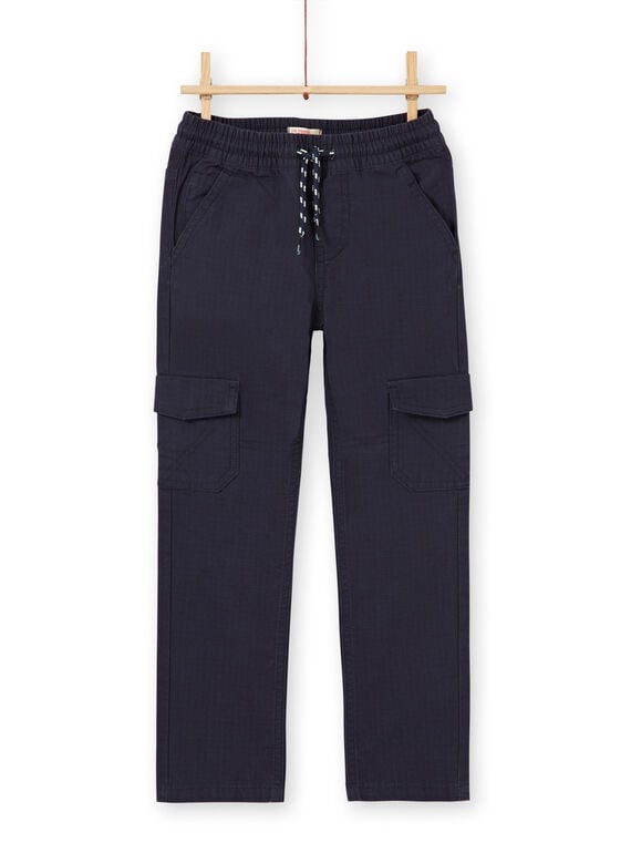 Pantalón cargo de color azul noche para niño LOJOPAMAT1 / 21S90243PAN705