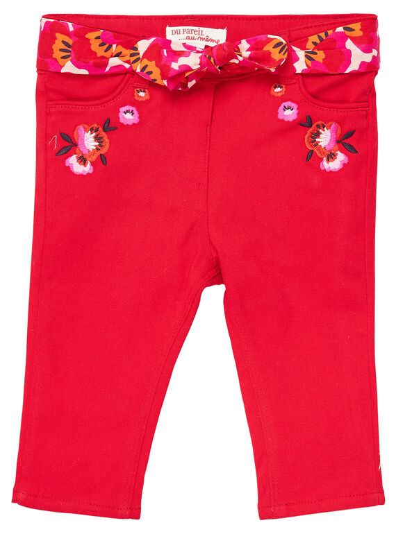 Pantalón recto de stretch para bebé niña JIVIPAN / 20SG09D1PAN330