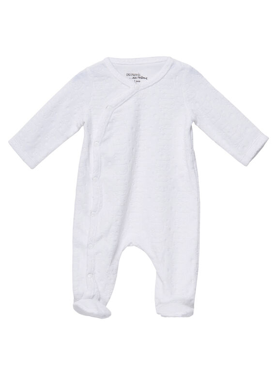 Pelele de terciopelo con abertura delante unisex para recién nacido JOU1GRE6 / 20SF05J2GRE000