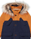 Parka bicolor con capucha con terminación de pelo artificial con chaqueta interior POGROPAR2 / 22W902F1PAR804