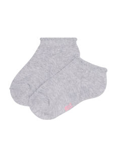Calcetines cortos de color gris jaspeado con reborde de lúrex para niña JYAESCHOS2 / 20SI0164SOQ943