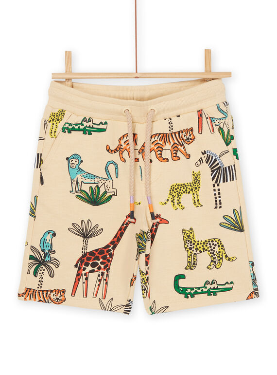 Bermudas beige con estampado de animales salvajes ROJUNBER4 / 23S902U1BERA006