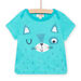 Camiseta de manga corta de color turquesa para bebé niño