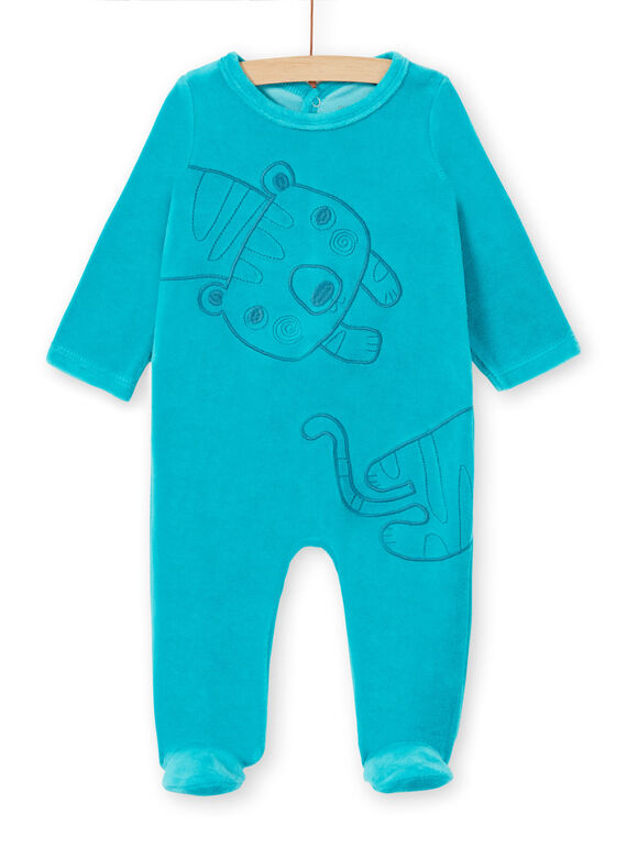 Pelele de terciopelo de color azul, para bebé niño LEGAGRECAL / 21SH1456GREC240