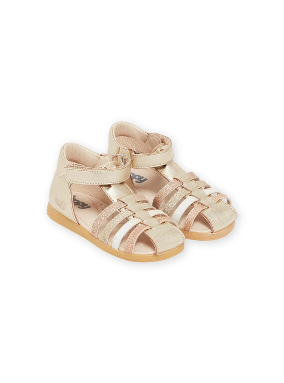 Sandalias de piel doradas RISANDREGULO / 23KK3768D0E954