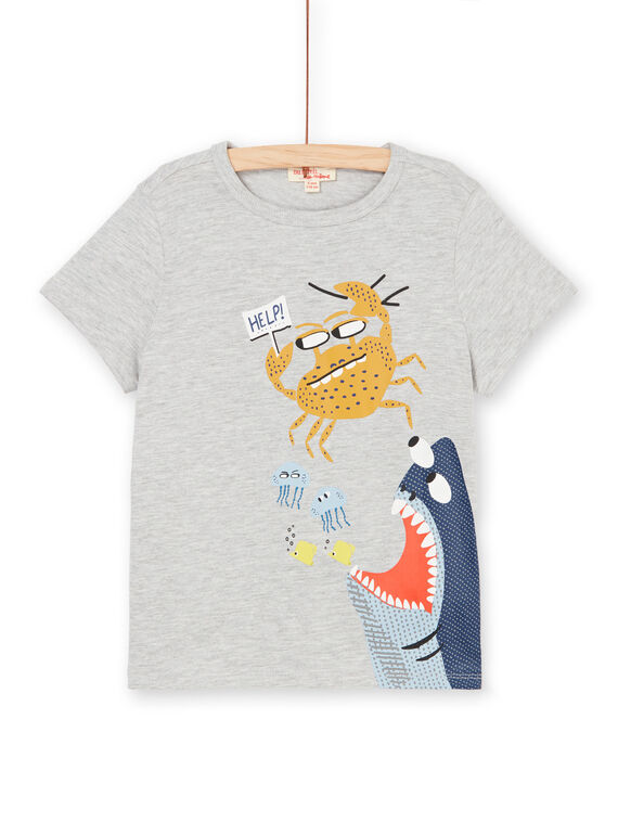 Camiseta gris y amarilla - Niño LONAUTI3 / 21S902P1TMCJ922