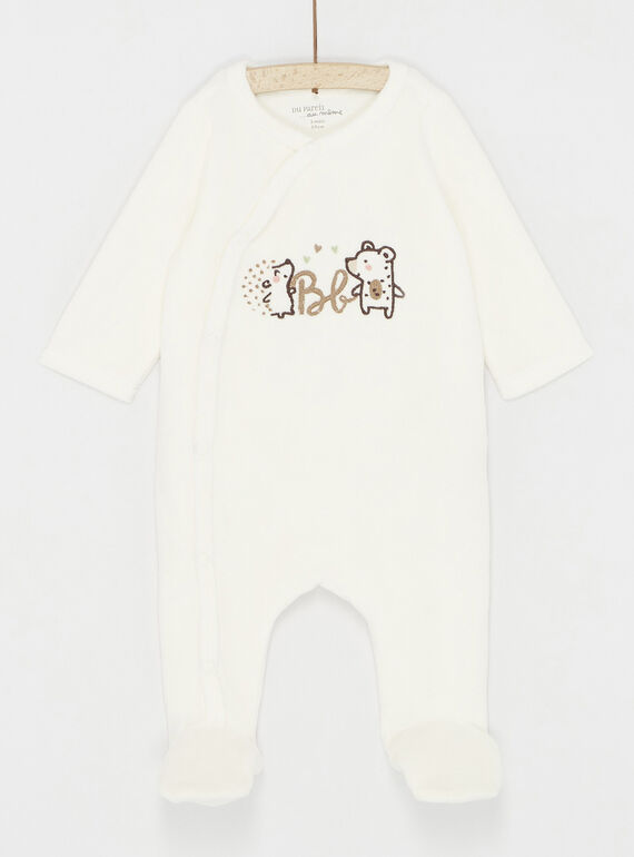 Pelele blanco roto con estampado de animales SOU1GRE3 / 23WF0513GREA001