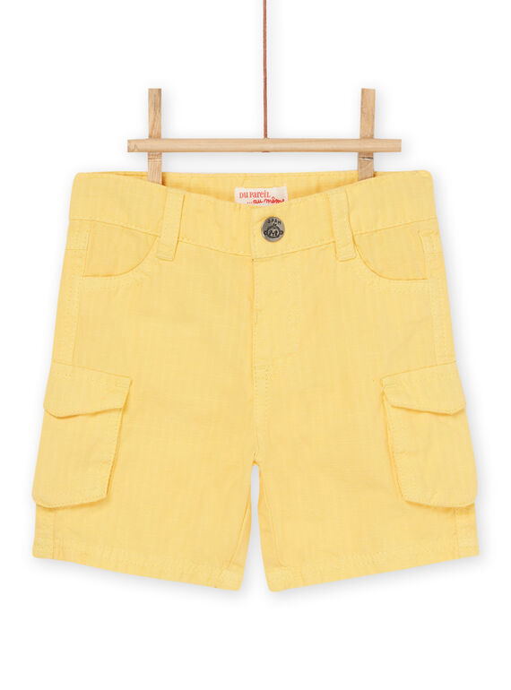 Bermudas amarillo azafrán de cuadros RUJUNBER1 / 23SG10U1BER113