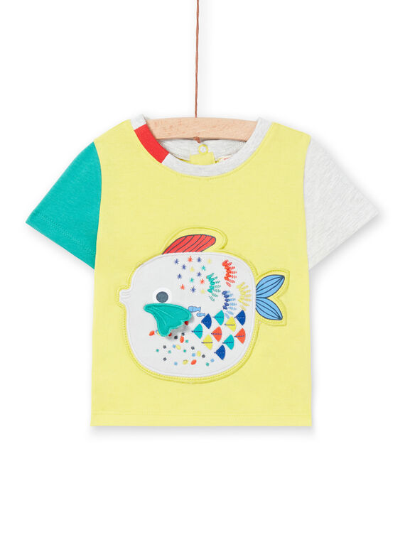 Camiseta amarilla para bebé niño LUVITI3 / 21SG10U1TMCB115