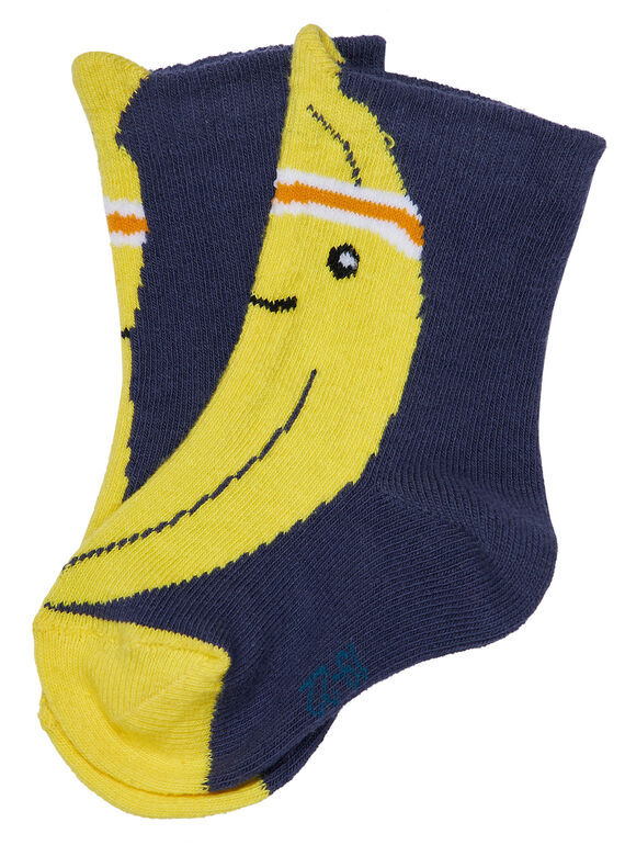 Calcetines de color azul y amarillo para bebé niño JYUVICHO2 / 20SI10D2SOQC225