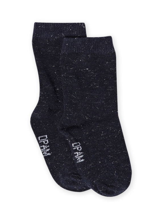 Calcetines de color azul marino para bebé niña MYIJOSOQLU2 / 21WI0917SOQ070