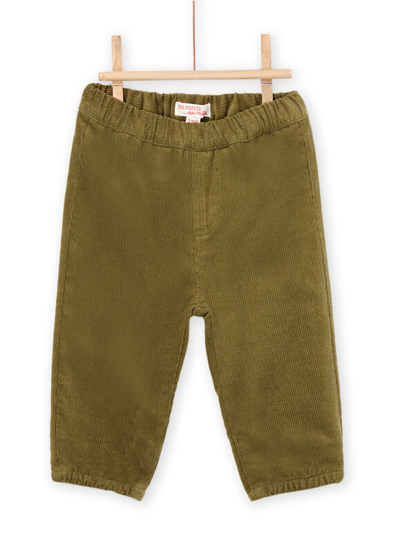 Pantalón caqui de terciopelo de canalé PUJOPAN1 / 22WG10D2PANG604