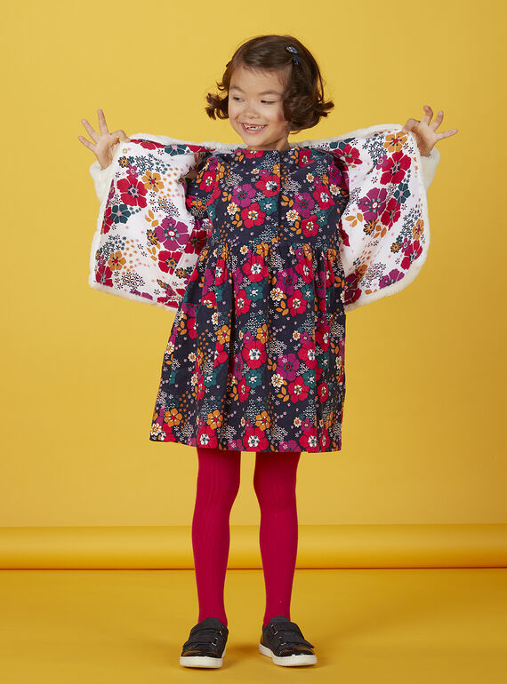 Vestido de manga larga de terciopelo con estampado floral KALUROB1 / 20W901P3ROBC205