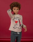 Camiseta de manga larga de rayas con para niño MOFUNTEE4 / 21W902M1TML810