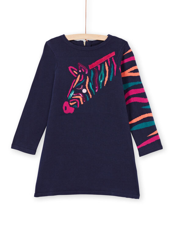 Vestido azul marino para niña MATUROB3 / 21W901K1ROB070