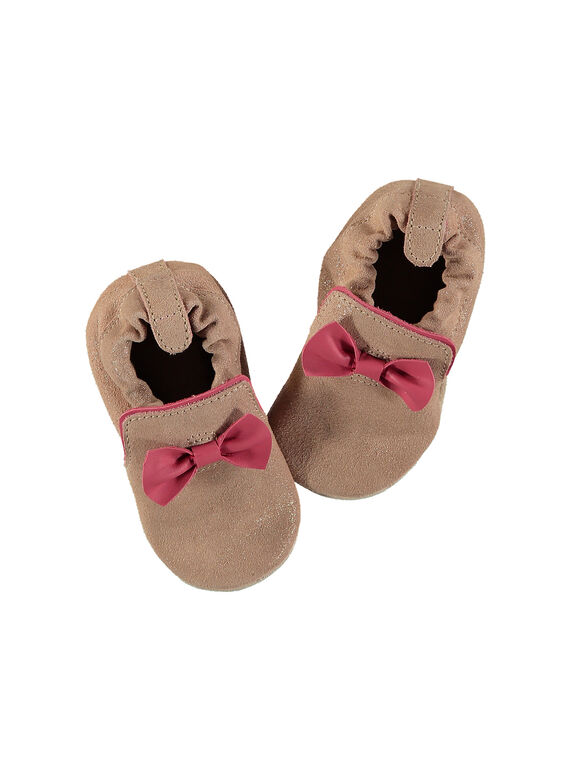Patucos de piel para bebé niña FNFBOW / 19SK3739D3S301