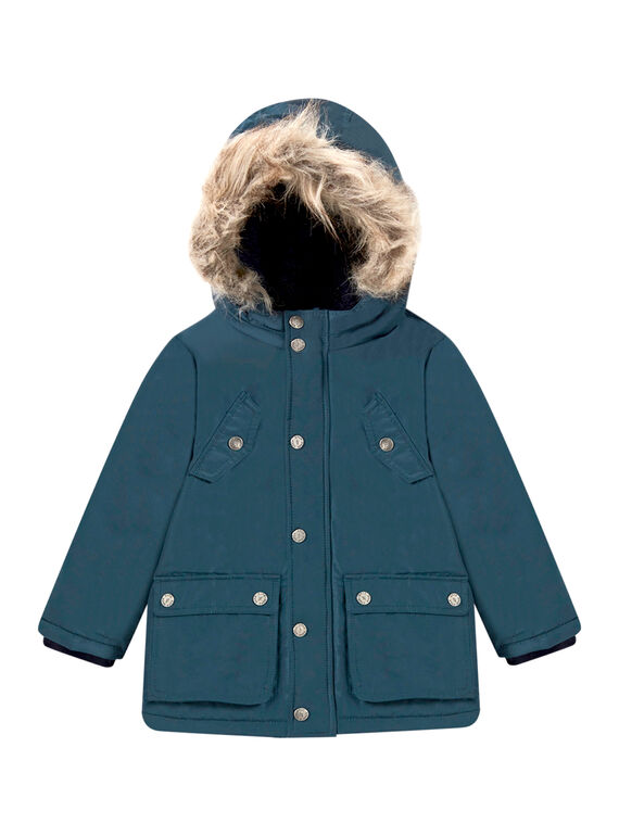Parka lisa con capucha para niño MOGROPAR2 / 21W90251PAR716