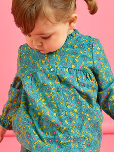 Blusa de manga larga con estampado floral y de rayas para bebé niña MIKACHEM / 21WG09I1BLU612