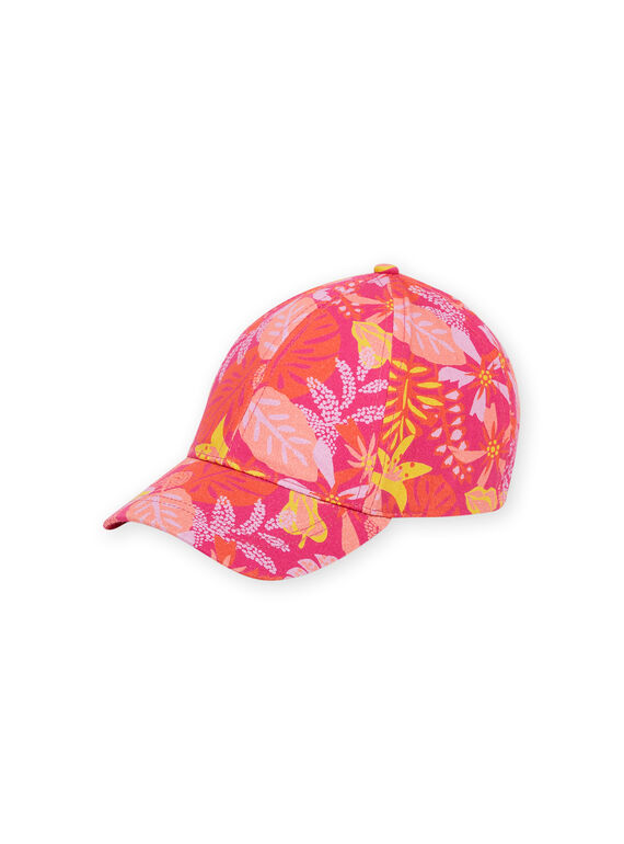 Gorra rosa fucsia con estampado floral para niña NYACAP4 / 22SI01C7CHA304