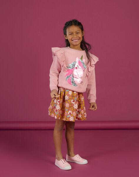 Sudadera rosa con volantes RAMAGSWEA / 23S901T1SWE303