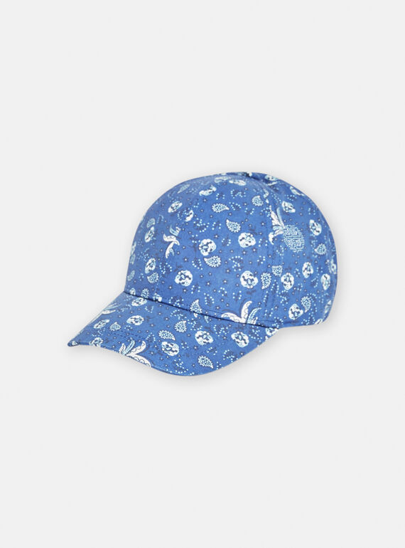 Gorra azul con estampado paisley para niño TYAJOCAP1 / 24SI01E4CHAC220