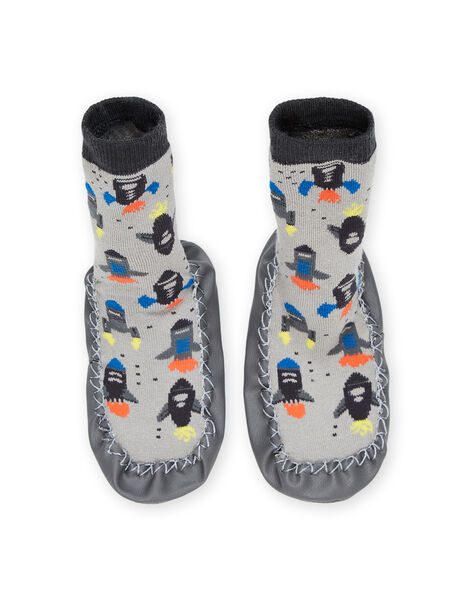 Calcetines zapatilla con estampado de cohete POCHO7AOP2 / 22XK3643D08940