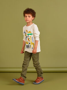 Pantalón liso de color caqui para niño MOKAPAN / 21W902I1PAN628