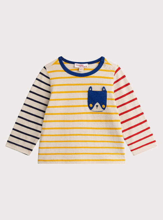 Camiseta de rayas de manga larga para bebé  VUROTEE2 / 24WG10P2TMLB107