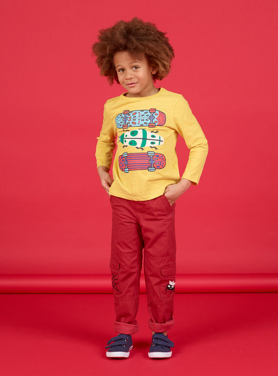 Pantalón cargo rojo - Niño LOROUPAN / 21S902K1PANF506