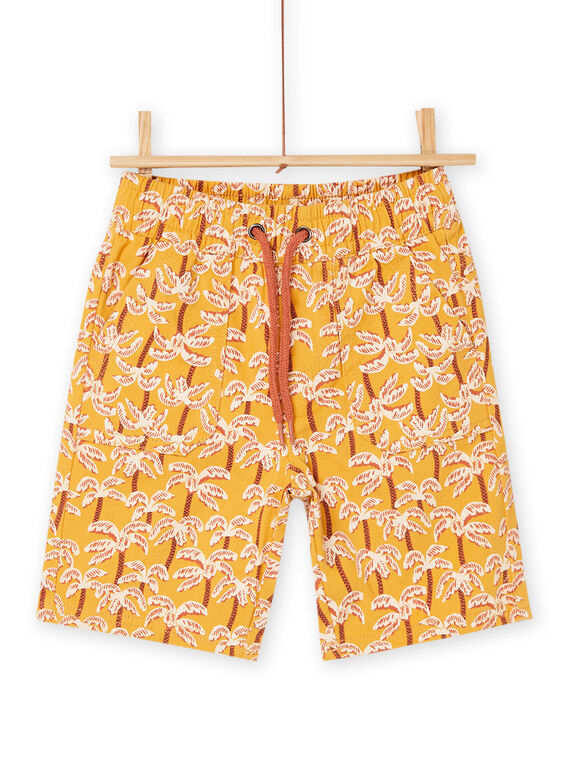 Bermudas de color amarillo con estampado de palmeras ROSUMBER1 / 23S902Y3BERB116