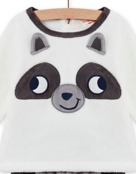 Pijama de soft boa con estampado de mapache para bebé niño MEGAPYJEUR / 21WH1491PYJ001
