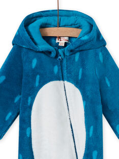 Sobrepijama azul con capucha y estampado de monstruo para bebé niño MEGASURPYJ / 21WH1491SPY715